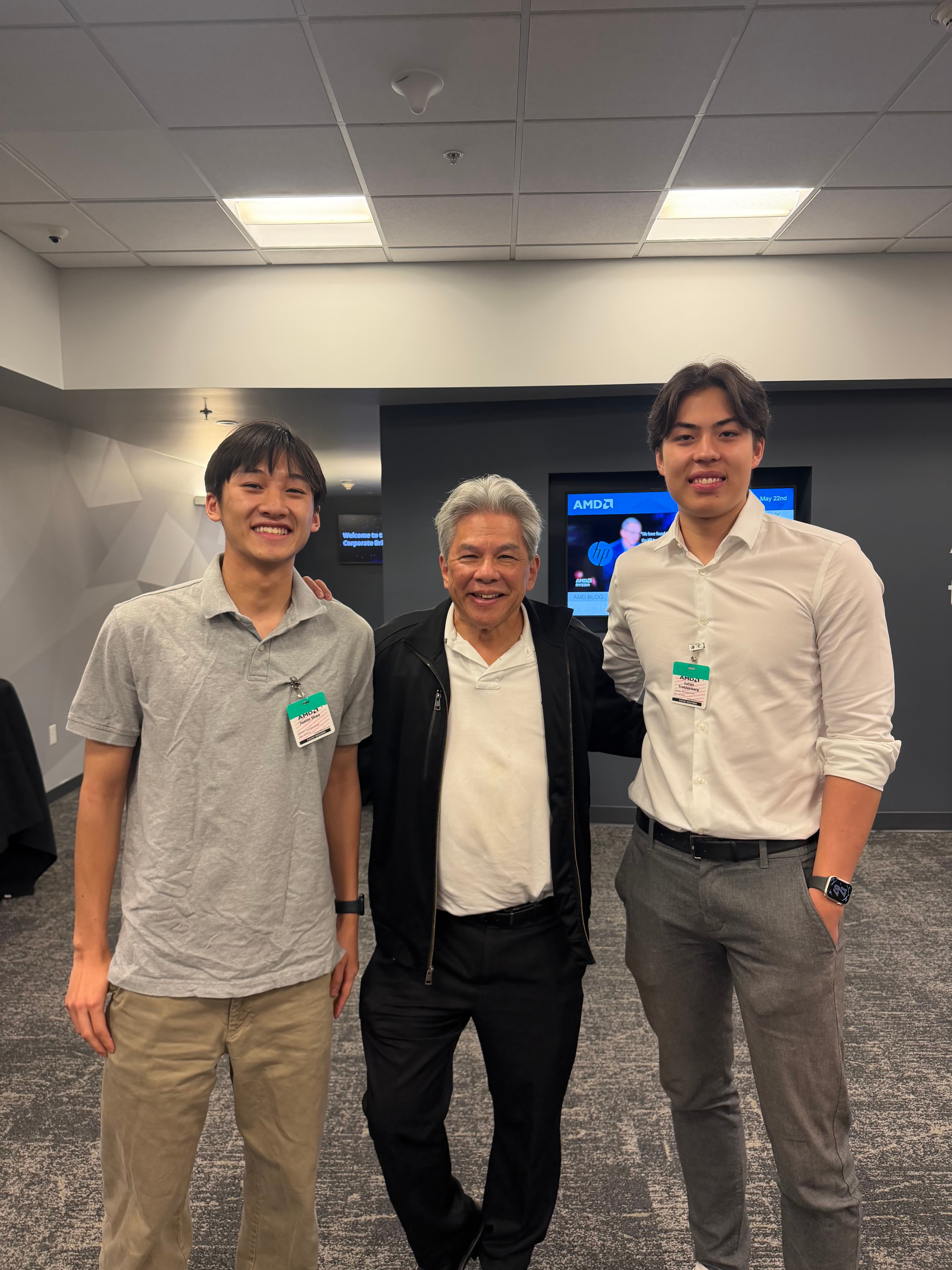 With Co-STEAM Chair Justin Shao and Jerry Wong from AMD