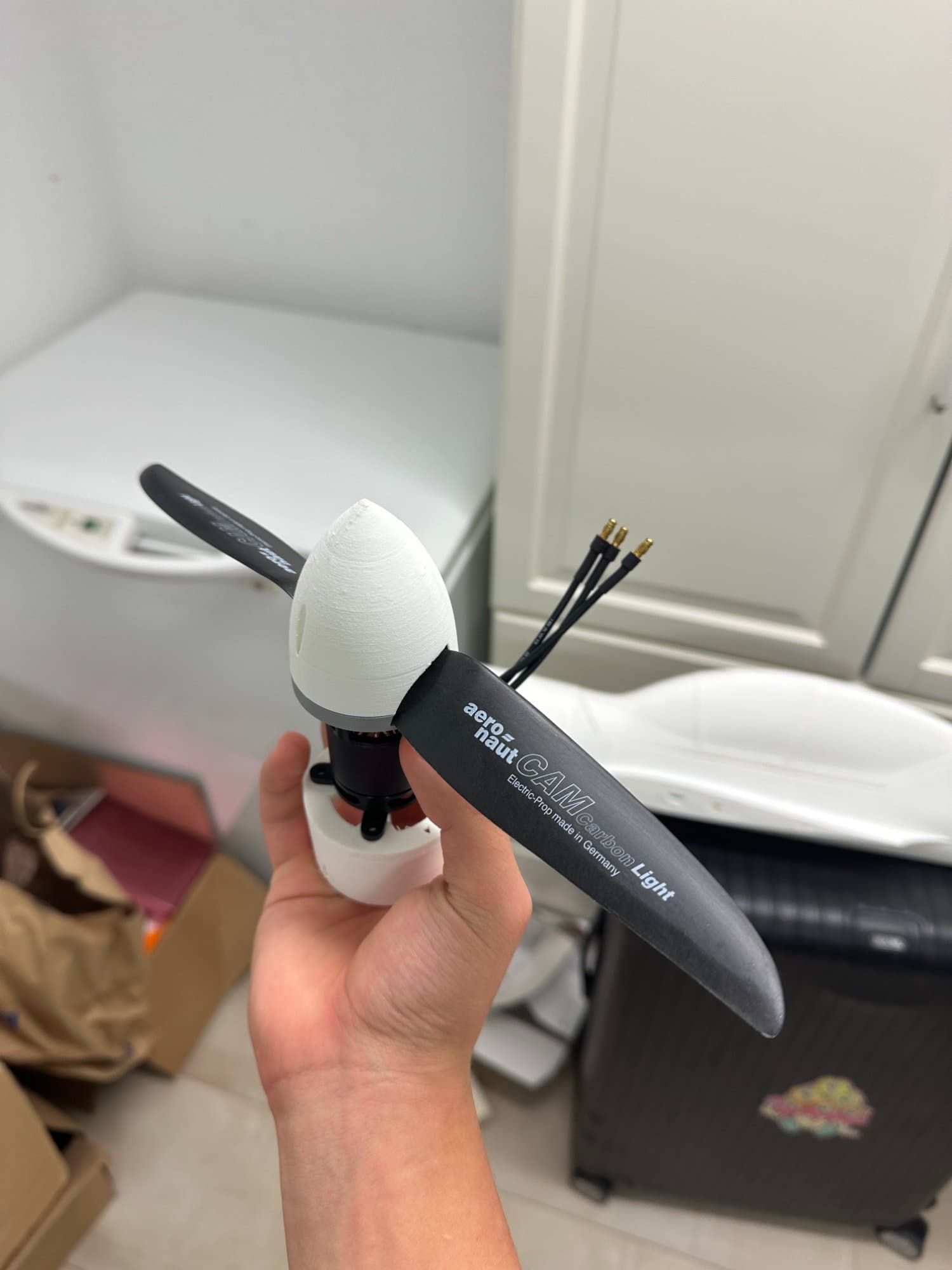 Carbon fiber prop and motor